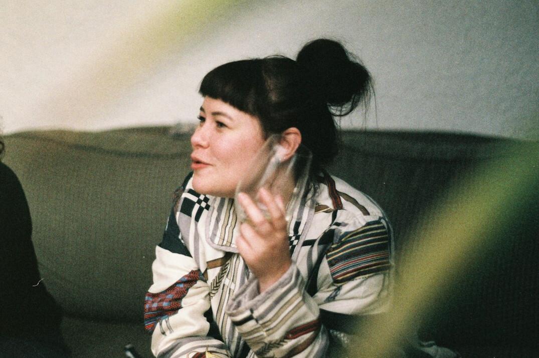 person listening to another