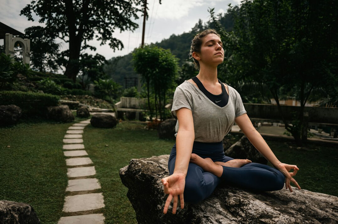 woman practicing mindfulness