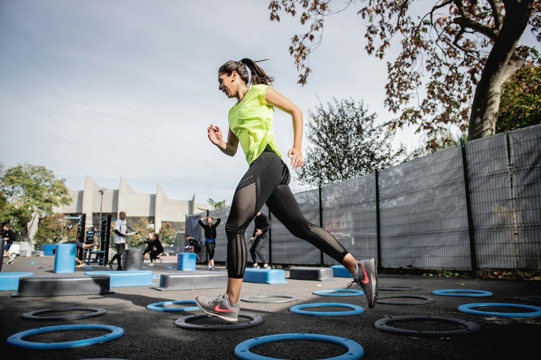 person exercising outdoors