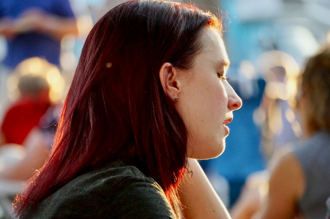 person listening attentively to friend